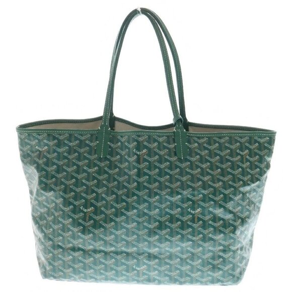 RARE Authentic Goyard Goyardine Saint Louis PM Green Shoulder Tote Bag & Pouch - Picture 3 of 13